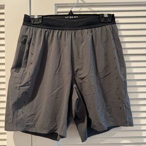 Small Grey Ten Thousand X Soulcycle 7" shorts